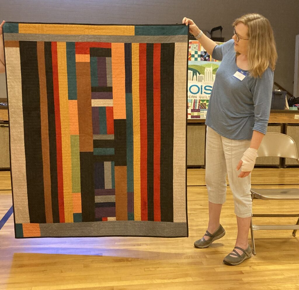 quilt with bright colors
